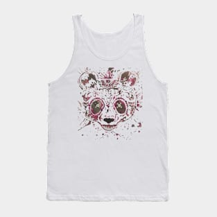 Panda Watercolor Splatter Tank Top